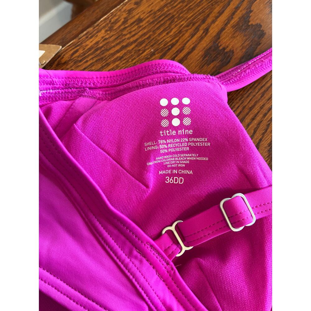 Title Nine NWT Women's Fuchsia Pink Bikini Set - Picture 3 of 6